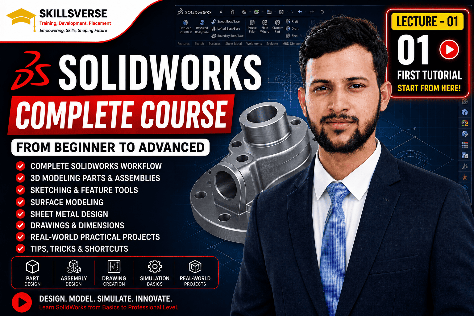 SolidWorks (Basic to Advance)