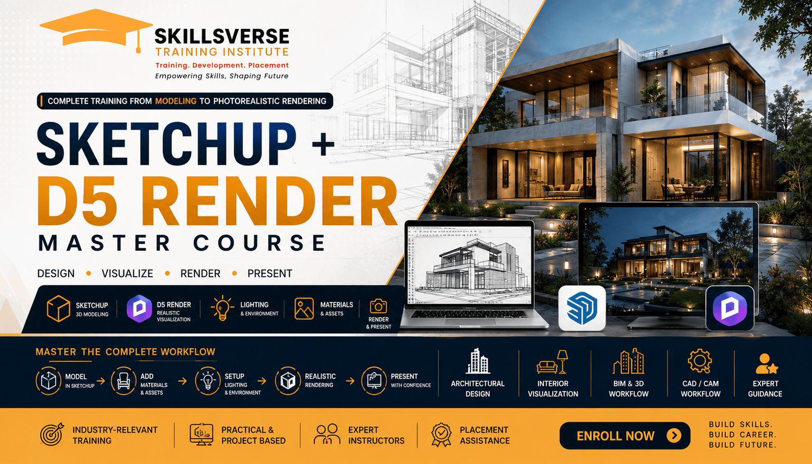 SketchUp + D5 Render